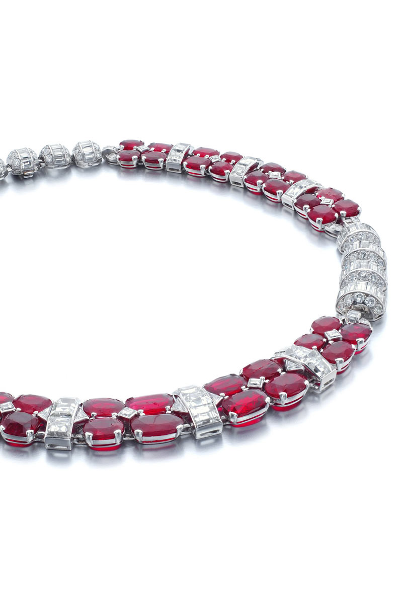 Collana con rubini e diamanti firmata Marchak