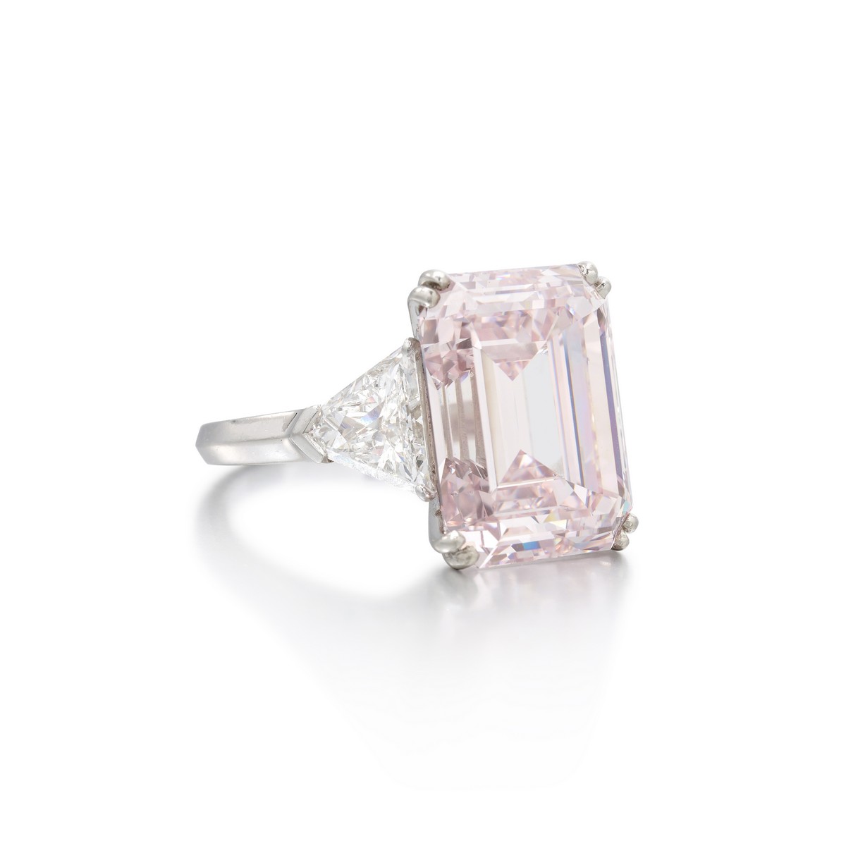 Anello con diamante rosa-arancio