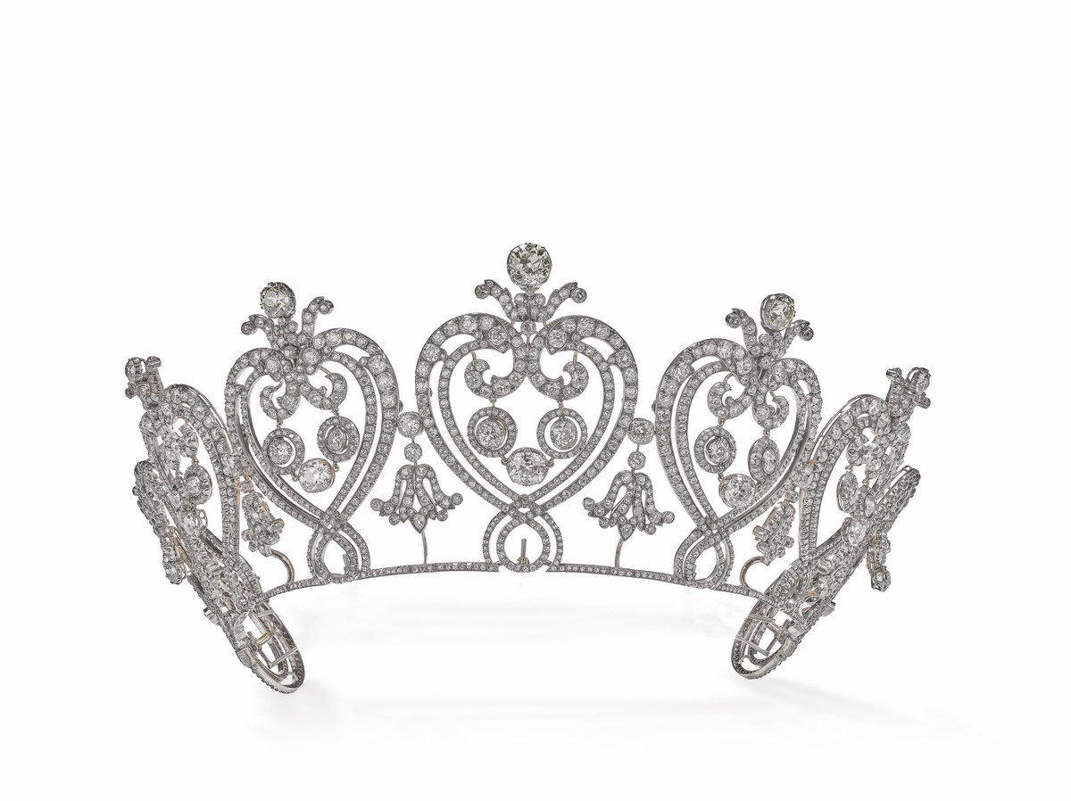 Manchester Tiara, Harnichard per Cartier Paris, 1903, in diamanti, oro e argento