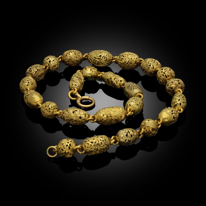 Collana giapponese in perline Ojime