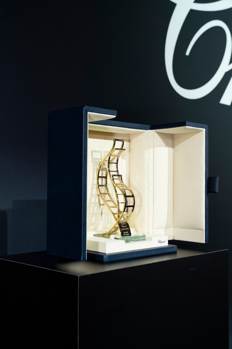 Pellicola cinematografica in argento placcato oro, premio del Trophée Chopard
