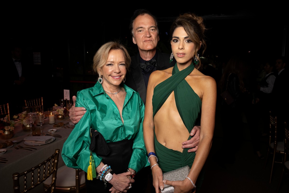 Daniella e Quentin Tarantino con Caroline Scheufele