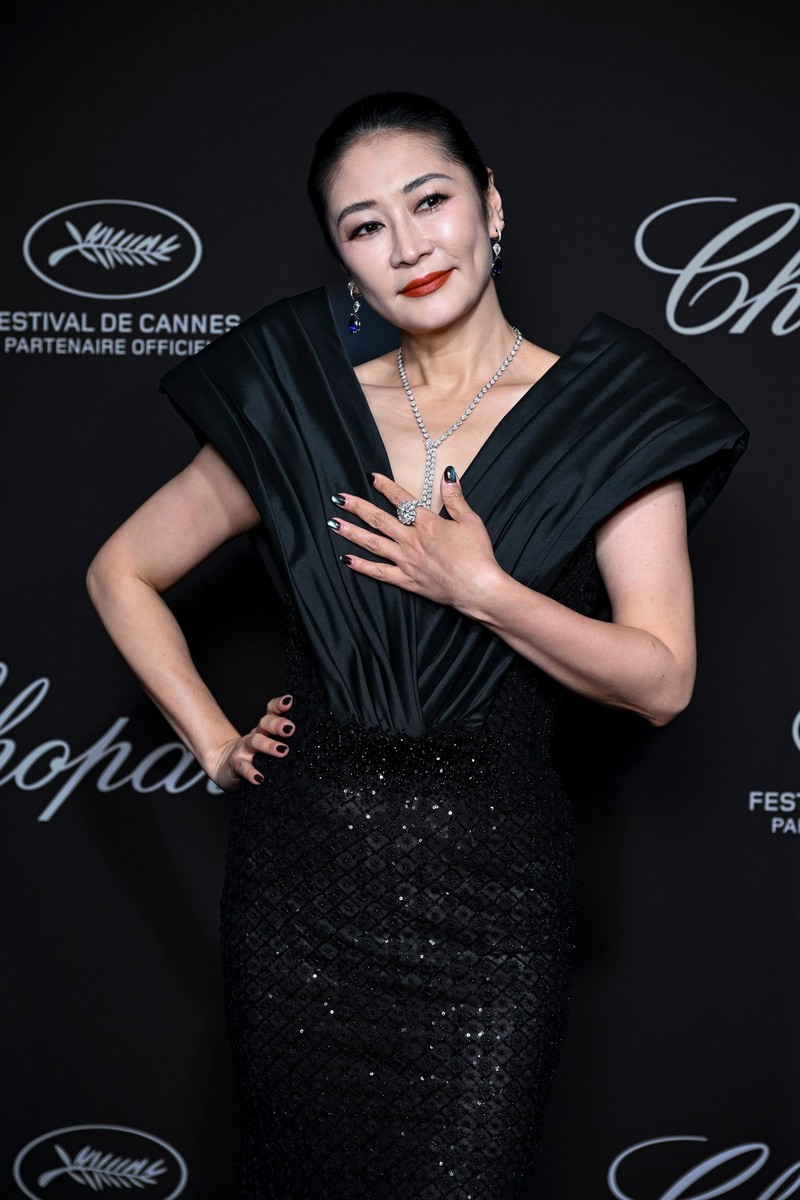 L’attrice Liang Jing al photocall della cerimonia