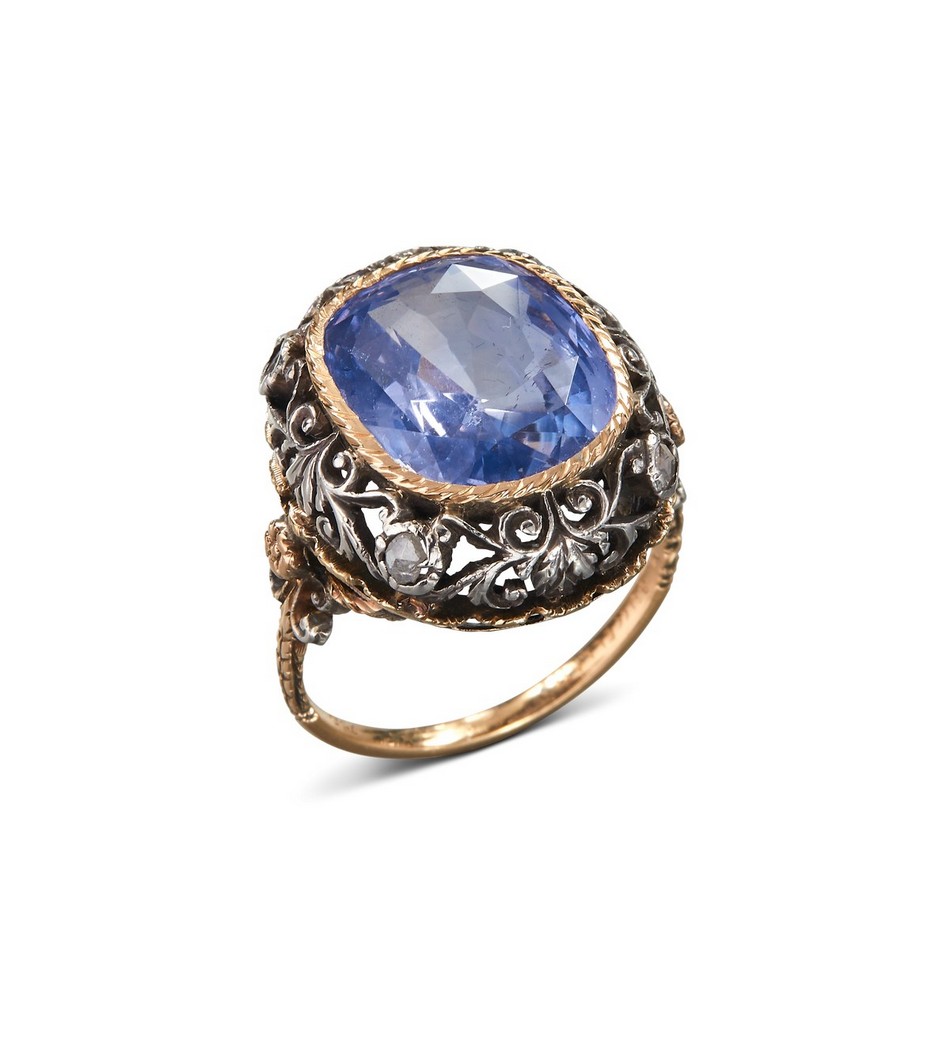 Anello con zaffiro centrale, Mario Buccellati, 1940