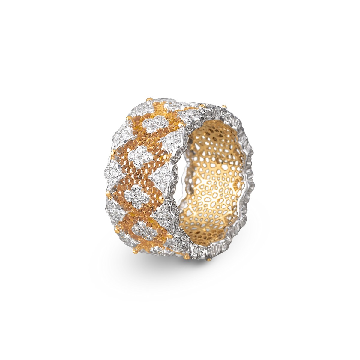 Bracciale rigido in oro e diamanti, collezione “Tulle”, Andrea Buccellati
