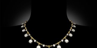 Da fiore a candelabro: la metamorfosi degli orecchini pendeloque di epoca georgiana selezionati da Hancocks La collana riviére, revival georgiano, con diamanti taglio Old European, firmata Hancocks London
