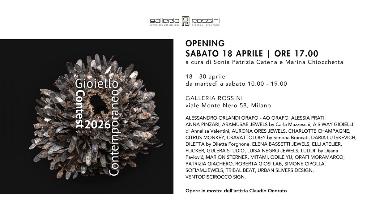 L'invito dell'evento "Gioiello Contemporaneo Contest"